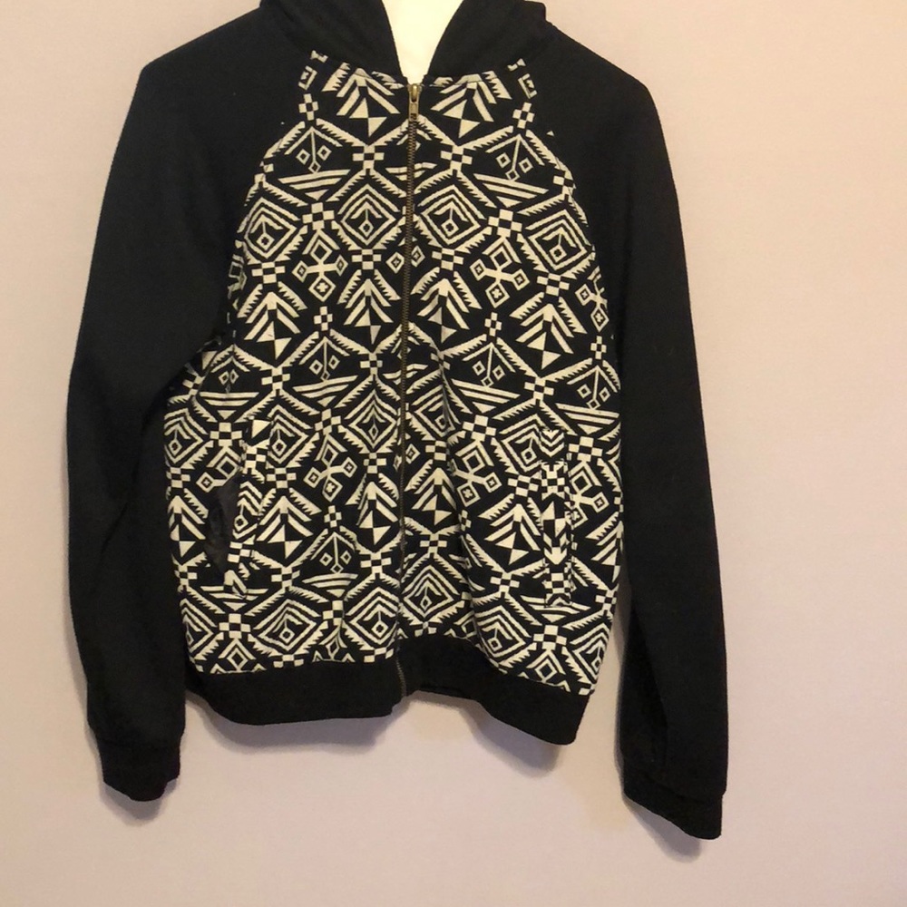 Aztec jacket black and white